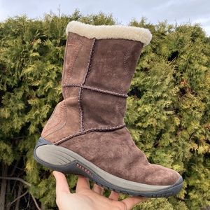 Merrell Encore Peak Coffee Bean Brown Suede Boot Womens Size 6